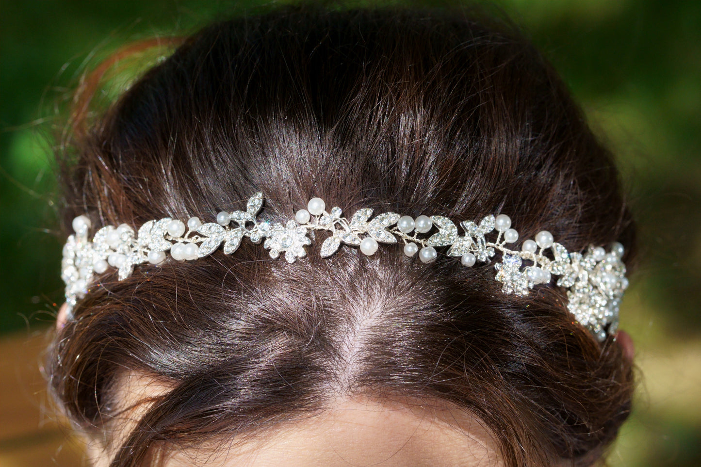 Braut Haarband gold, Hochzeits Haarschmuck silber, edles Hochzeits Haarband,Geschenktipp Hochzeit