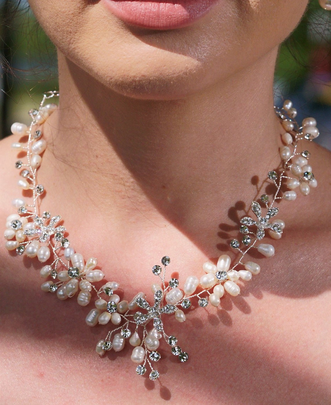 Braut schmuck Collier silber Hochzeits Schmuck gold Braut Perlen Hochzeit