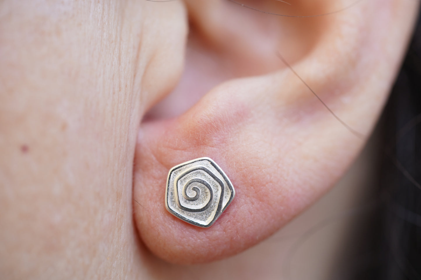 Mini Blümchen Ohrstecker, silber 925,