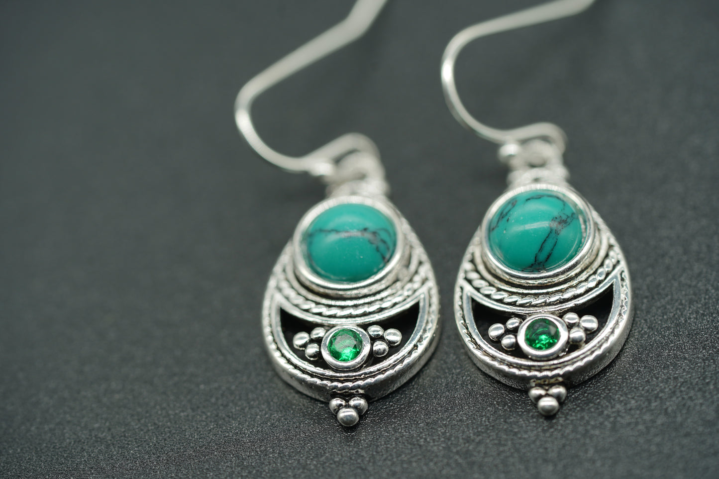 Türkis Tropfen Ohrringe silber 925 Vintage style Ohrringe Geschenktipp