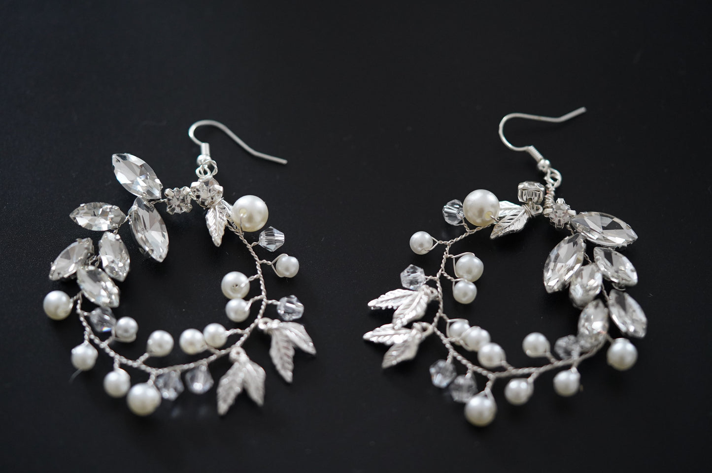 Braut Creolen Perlen Reifen Ohrringe Hochzeit