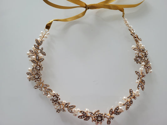 Braut Haarband gold, Hochzeits Haarschmuck silber, edles Hochzeits Haarband,Geschenktipp Hochzeit