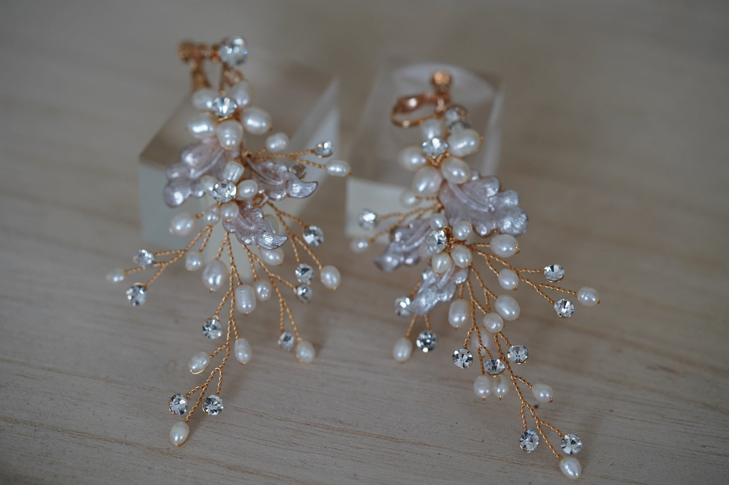 rosegold Perlen Hänge Ohrringe Braut Perlen Ohrringe rosegold Perlen Ohrringe Hochzeit