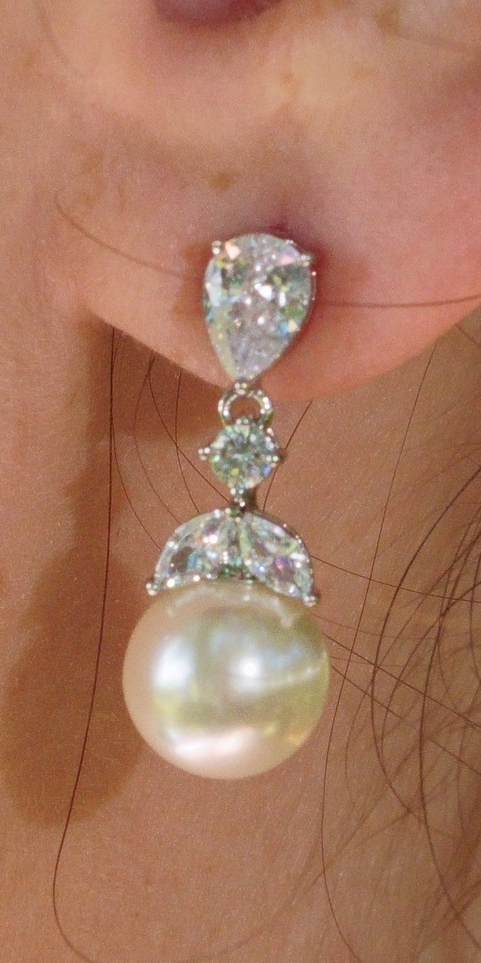 Mini Perlen Ohrring Stecker, roselgold, Glitzer Perlen Ohrstecker, rosegold Perlen Ohrring, Geschenktipp Weihnachten, Geburtstagsgeschenk, Jahrestagsgeschenk