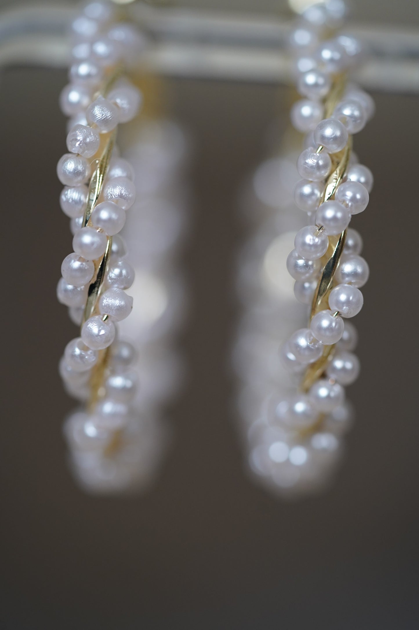 Damencreolen gold,Perlen Ohrschmuck , Handmade Perlen Ohrringe gold, Geschenktipp Weihnachten, Geburtstagsgeschenk