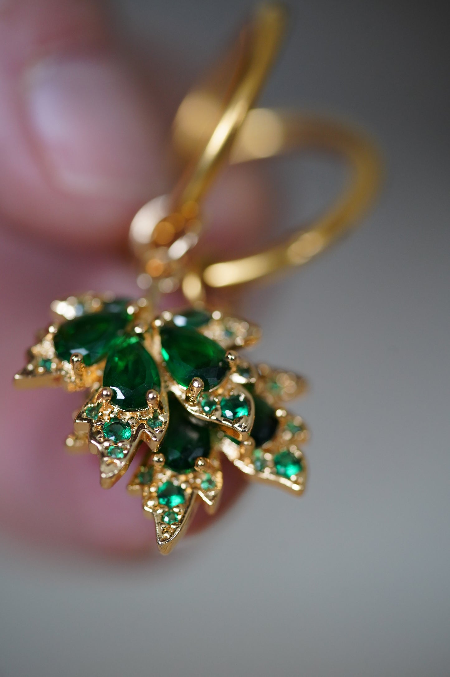 Creolen Blatt Ohrringe, Naturschmuck Damen,