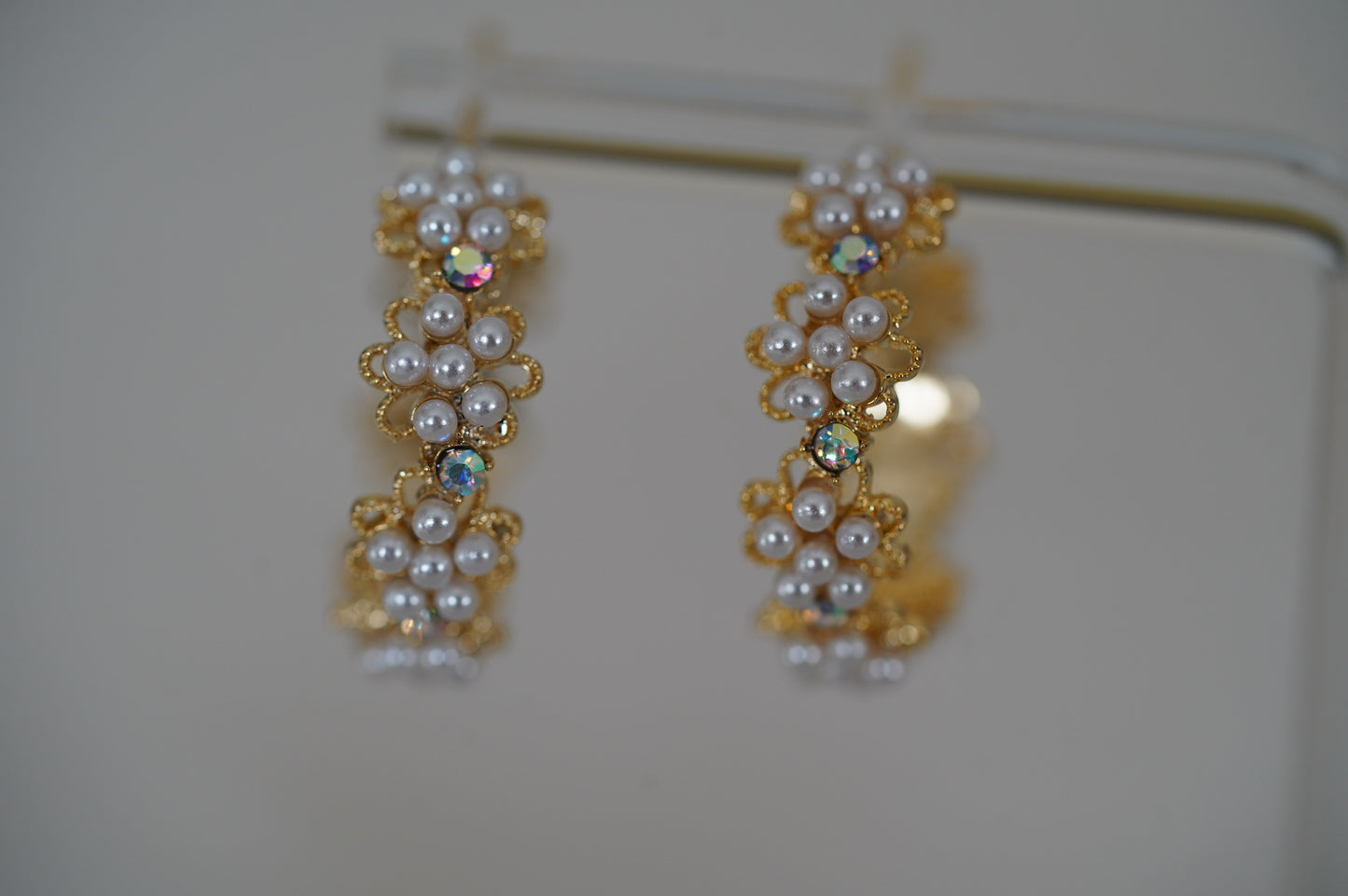 Perlen Creolen gold Vintage style Perlen Creolen Geschenktipp Hochzeit