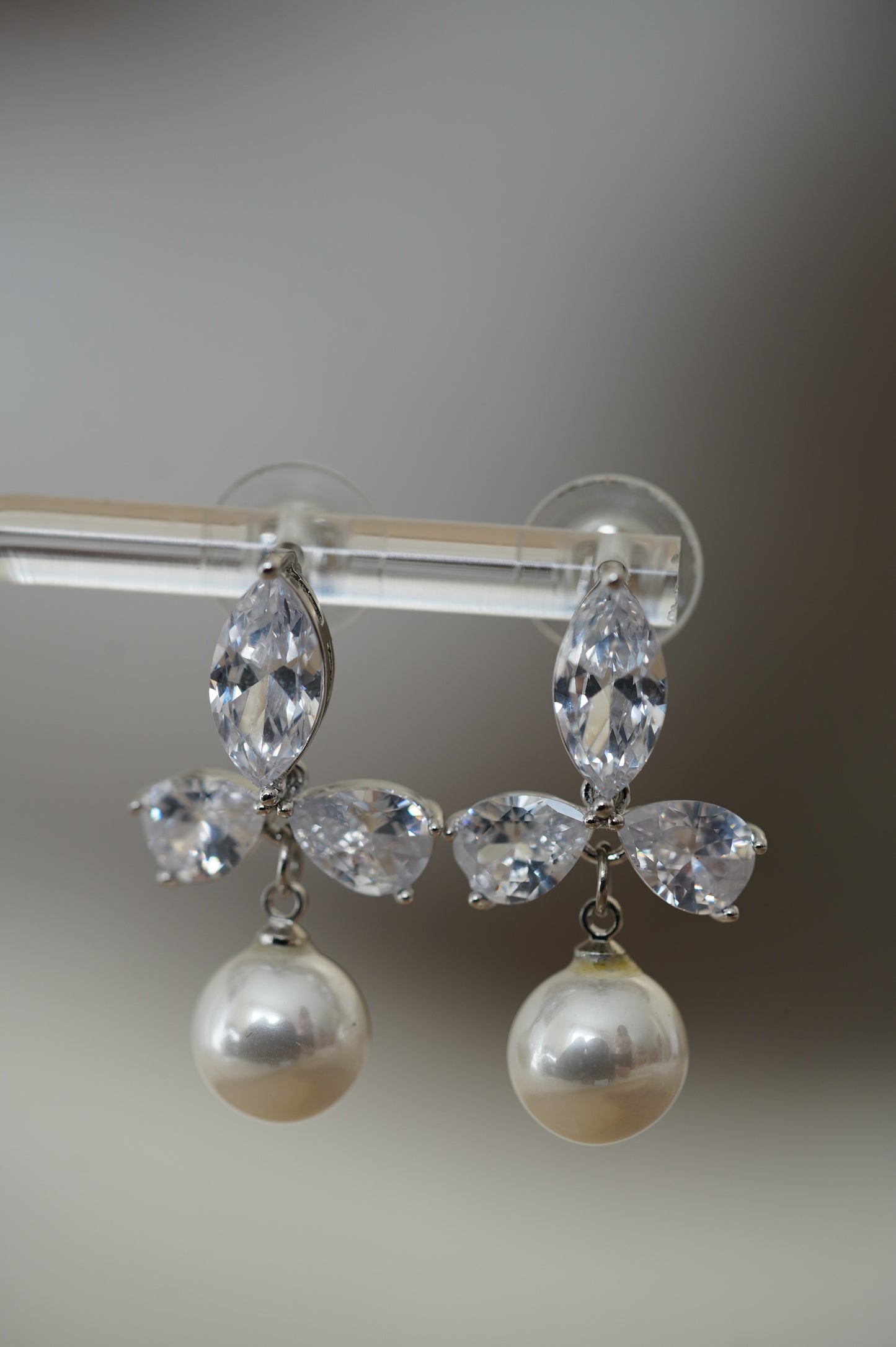 Braut Perlen Ohrringe Zirkonia Hochzeits Ohrringe Silber Braut Schmuck