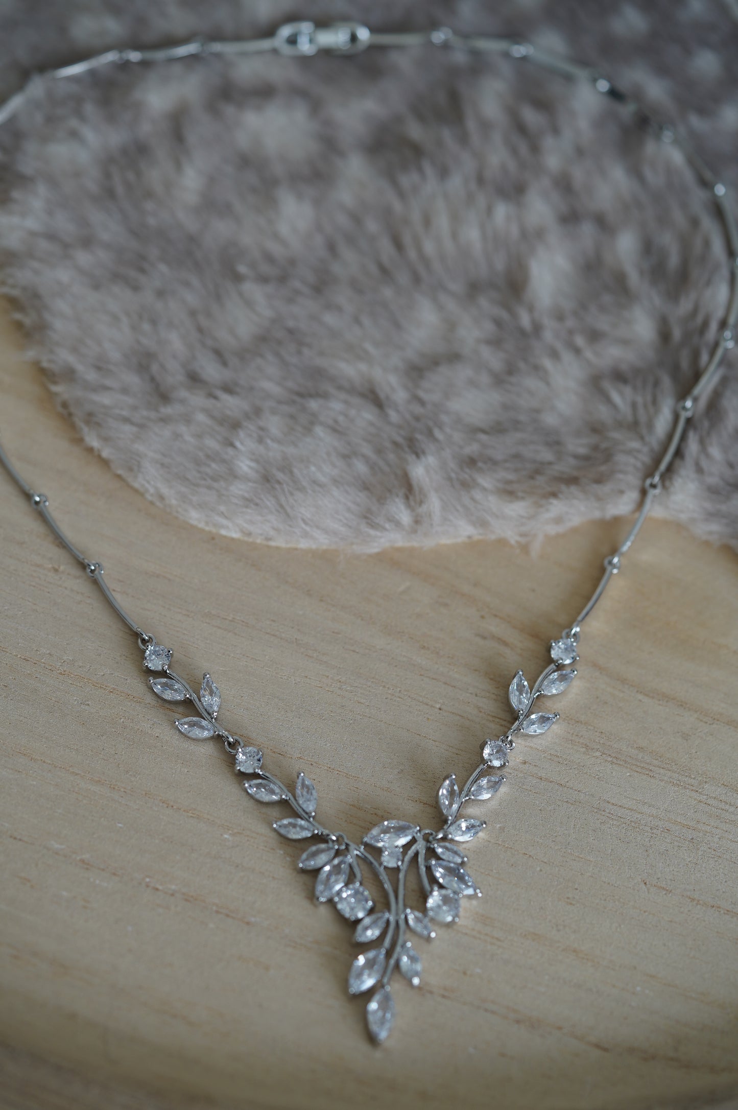 Braut Schmuck Collier silber Rückenkette Hochzeits Schmuck Zirkonia Braut Halskette Rückenkette Schmuck Set Boho Schmuck Set