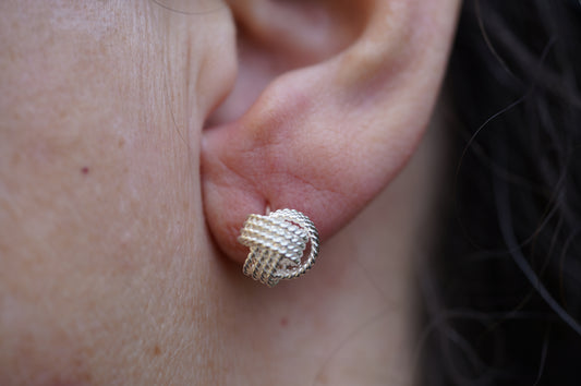 silber Ohrringe Knoten silber 925 Damen Ohrringe