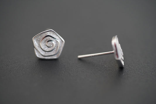 Mini Blümchen Ohrstecker, silber 925,
