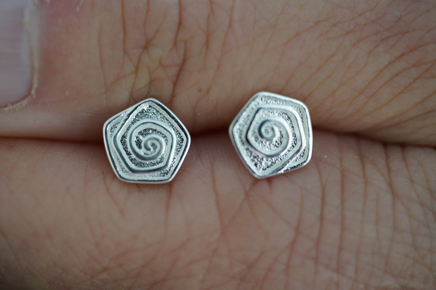 Mini Blümchen Ohrstecker, silber 925,