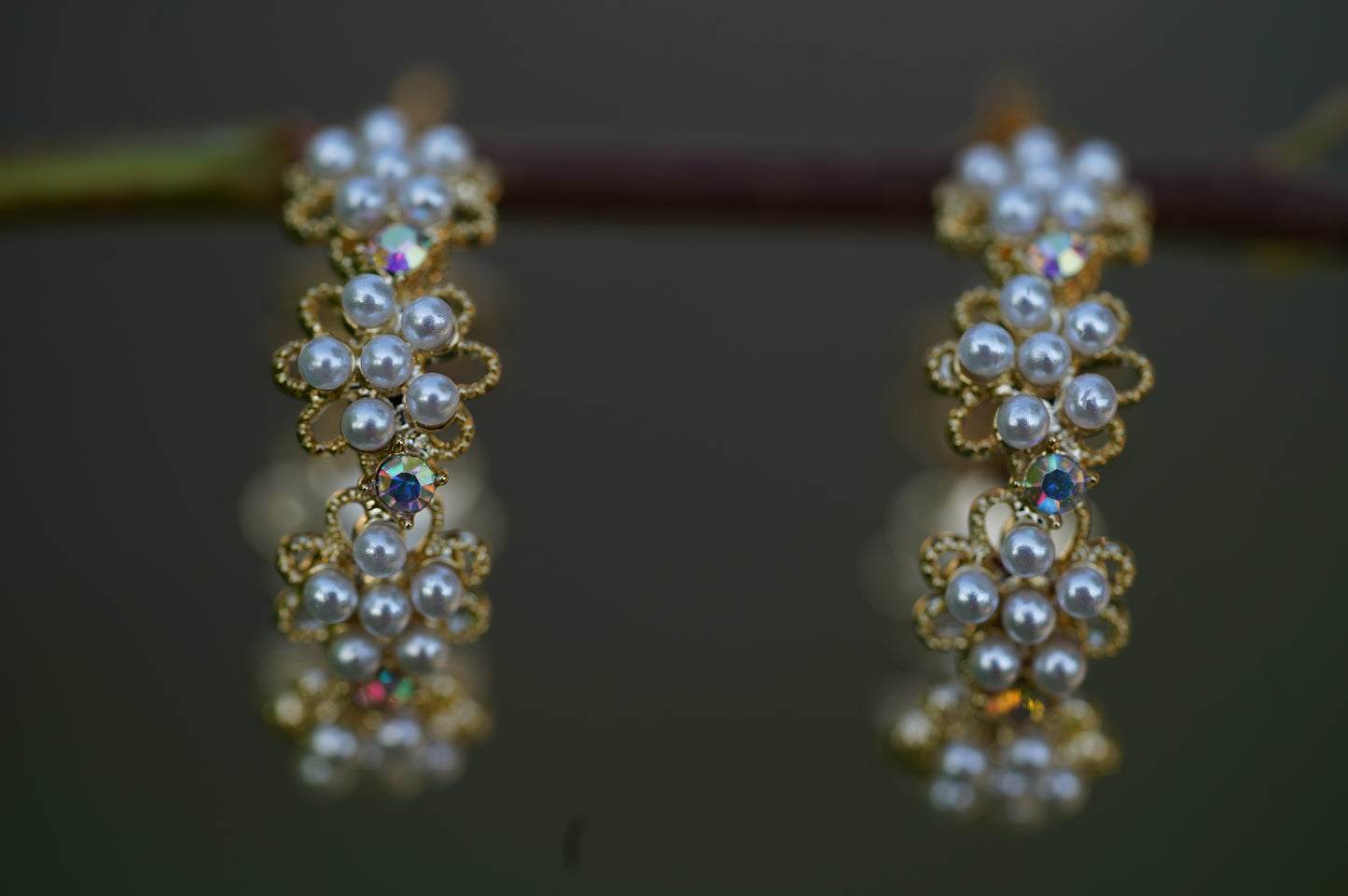 Perlen Creolen gold Vintage style Perlen Creolen Geschenktipp Hochzeit