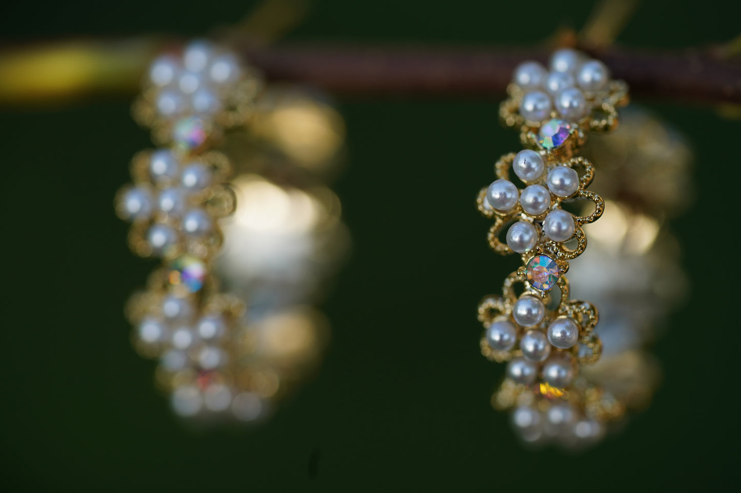 Perlen Creolen gold Vintage style Perlen Creolen Geschenktipp Hochzeit