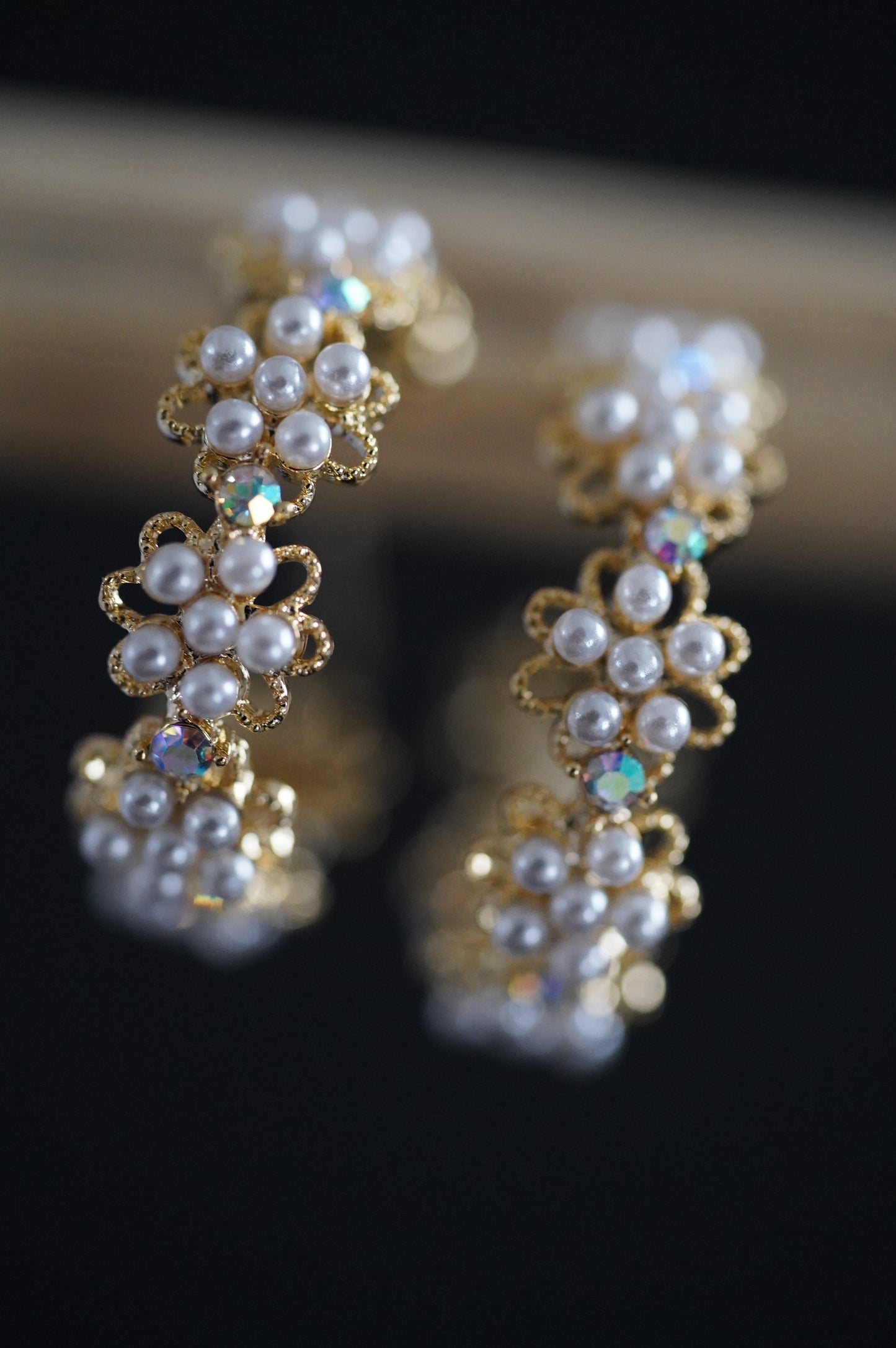 Perlen Creolen gold Vintage style Perlen Creolen Geschenktipp Hochzeit