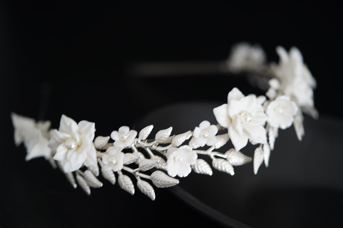 Griechischer Blüten Haarreif gold