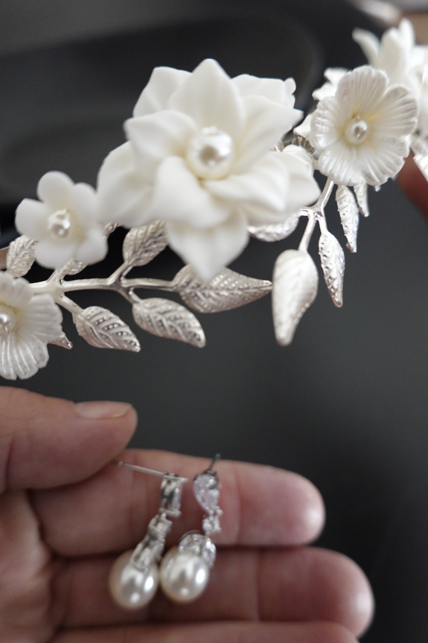 Griechischer Blüten Haarreif gold