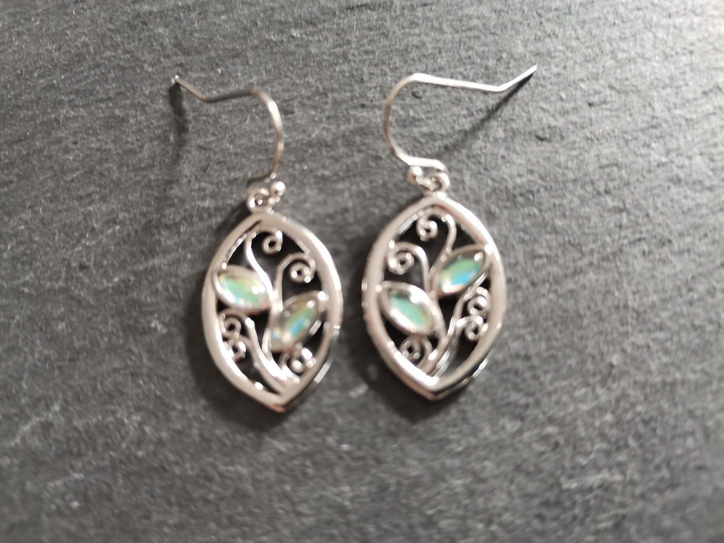 Tropfen Ohrringe silber 925, Damen Ohrringe Vintage Style, Jugendstil Damen Ohrringe silber, Geschenktipp Weihnachten
