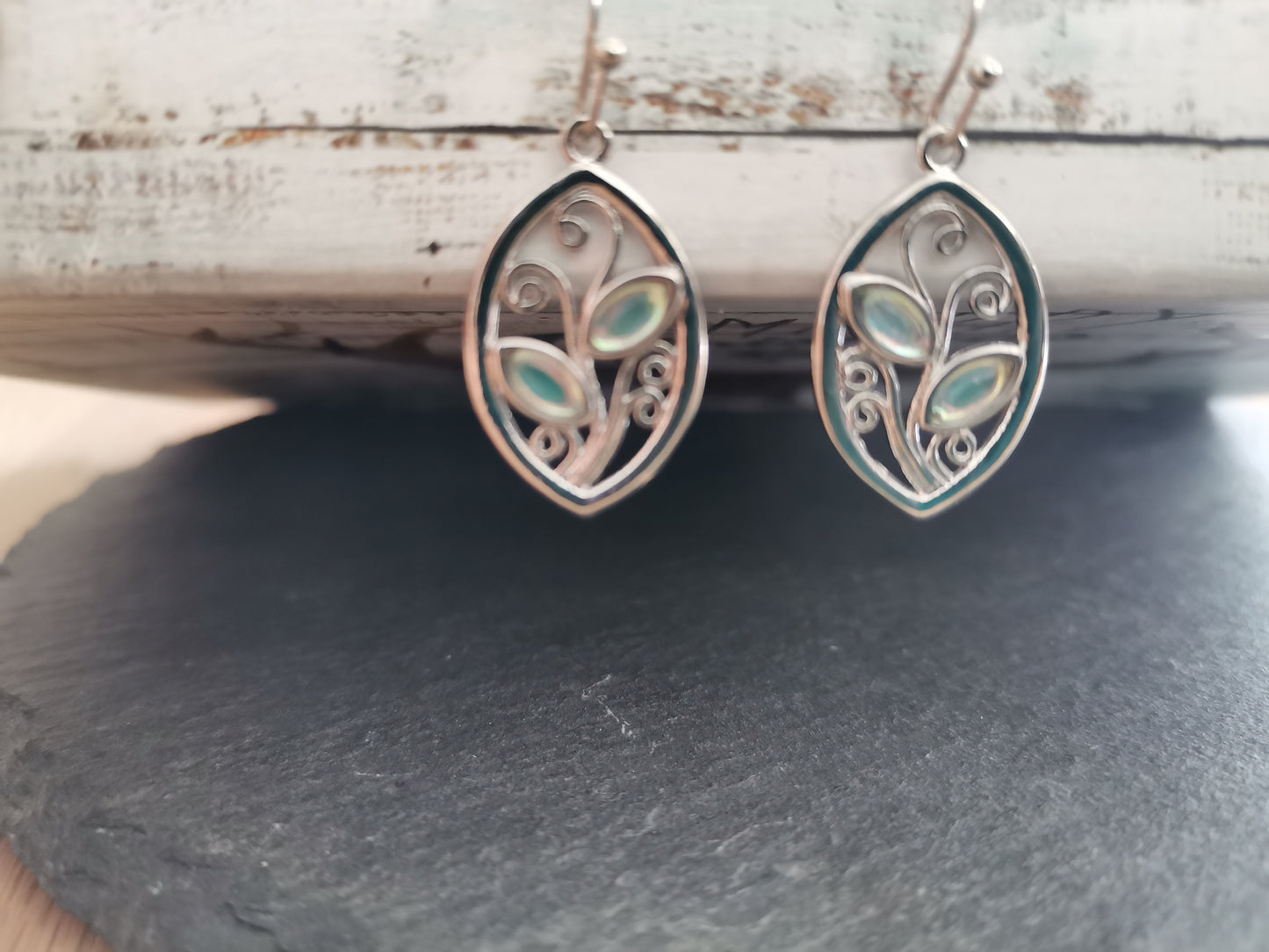 Blumen silber ohrringe s 925, Tropfen Ohrringe Jungendstil boho Ohrrnge silber