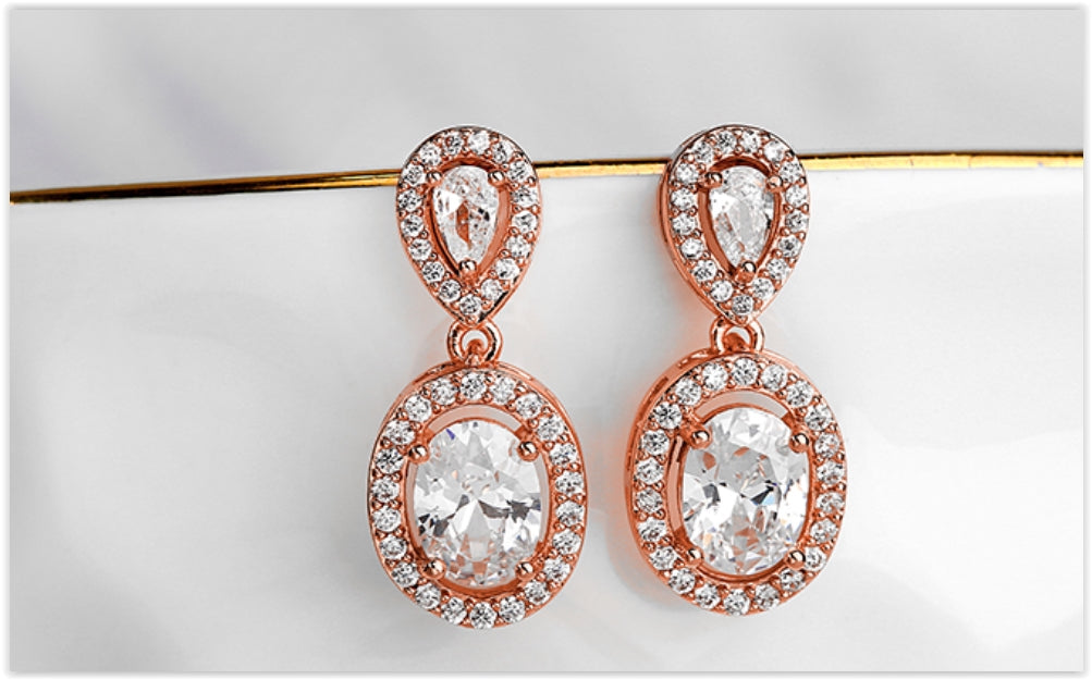 Glitzer Ohrringe Boho Style, Ohrringe rosegold, Ohrringe gold, silber Tropfen Ohrringe Damen