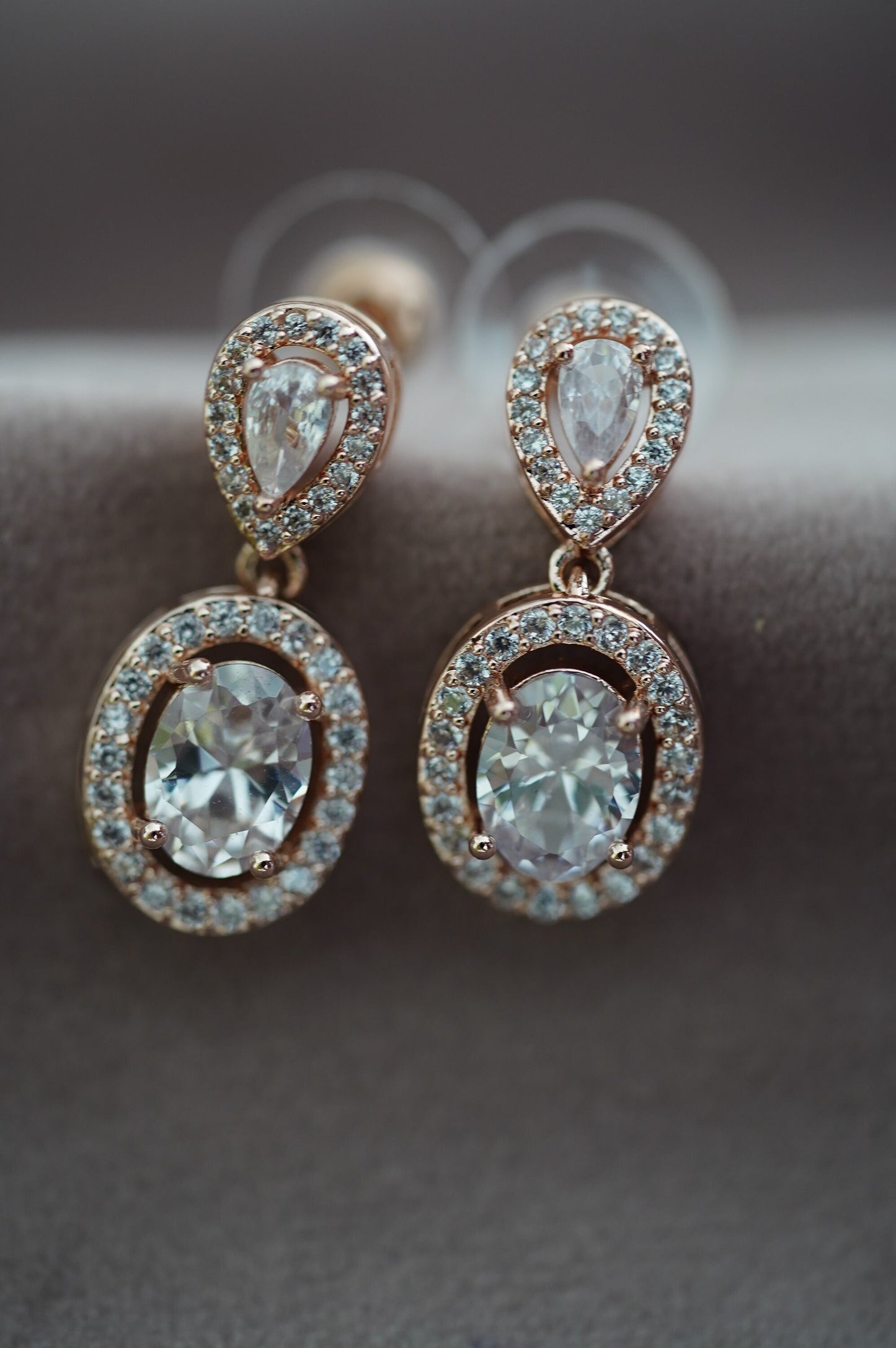 Kristall Braut Ohrringe Kristalle Hochzeit Ohrringe Braut Luxus Ohrringe rosegold Glitzer Brua Ohrringe